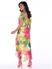 246484 Dress - Fuchsia/Green (Frank Lyman) 